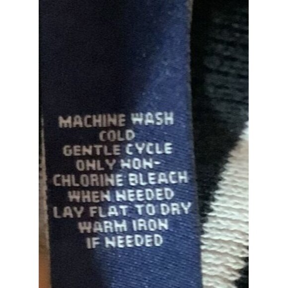 Chaps Knit Cardigan Shawl Collar -Navy & White - Womens Size XL - Picture 8 of 9